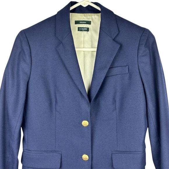 J Crew Women’s Schoolboy Navy Blazer with Gold button detail Fully Lined - Picture 3 of 15